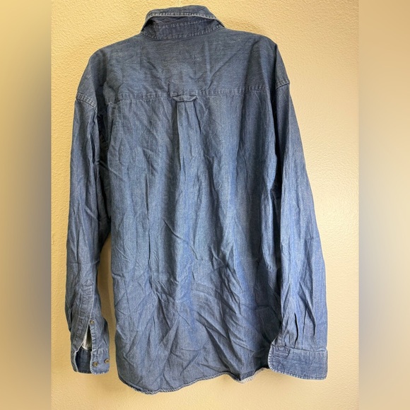 Pendleton Shirt Mens Size XL Blue Denim Button-Up Long Sleeve Western Casual - Picture 4 of 8